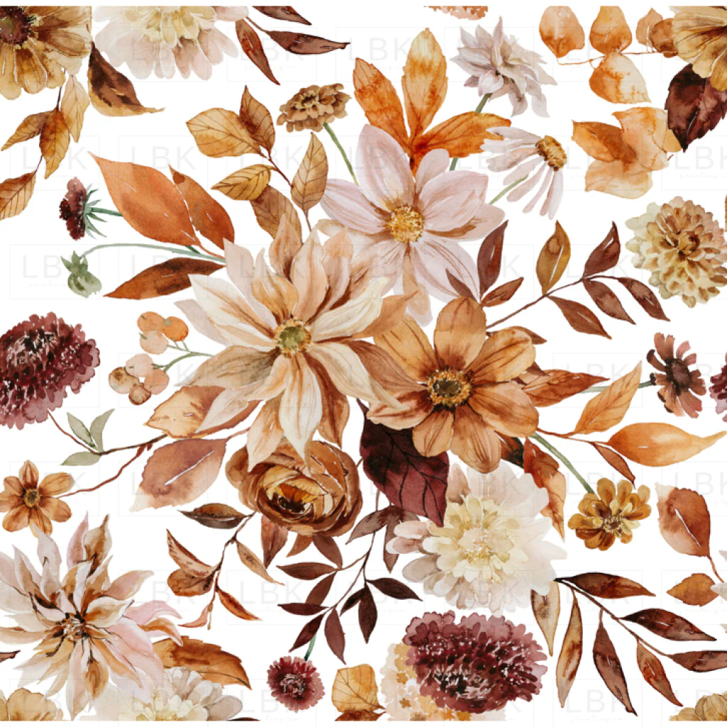 Autumn Spice Watercolor Florals