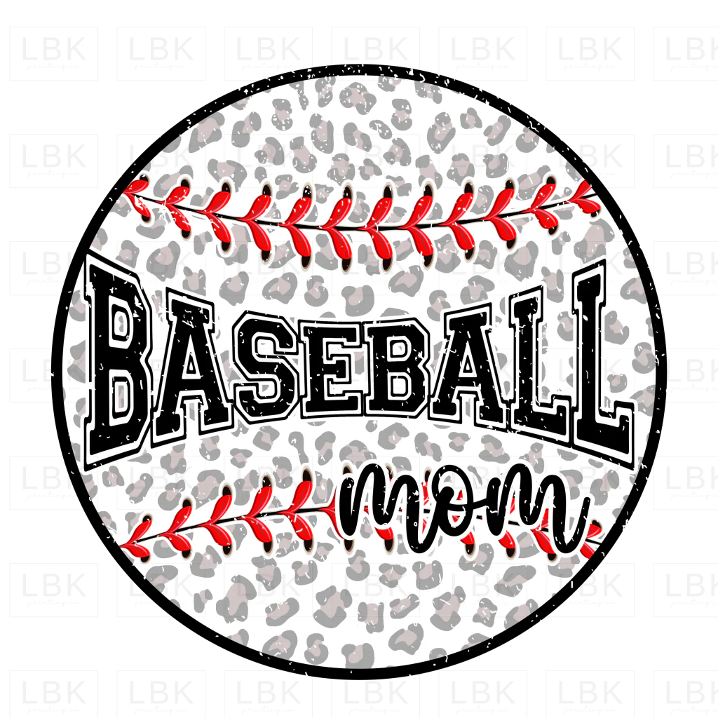Baseball Mom - Leopard Ball- DTF