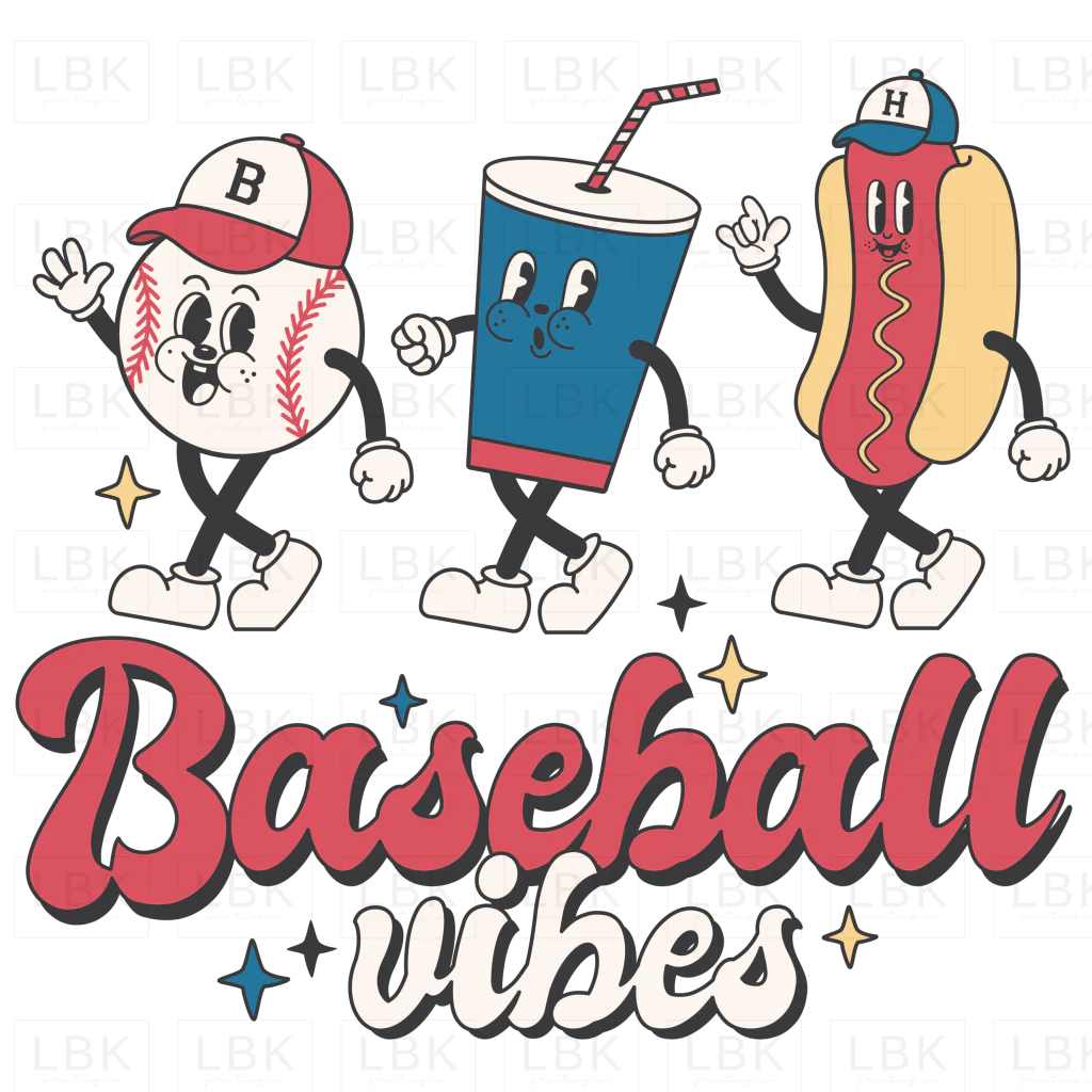 Baseball Vibes - Ball Drink Hotdog- DTF