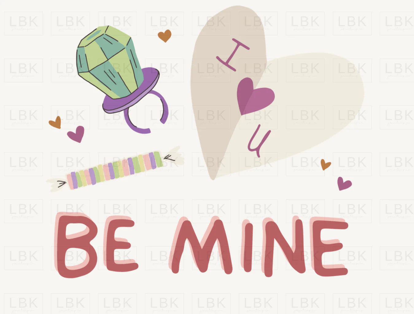 Be Mine Panel XOXO
