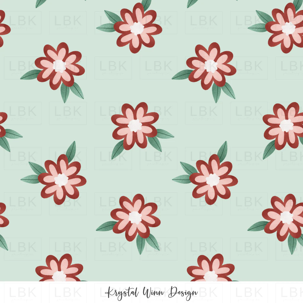 Bee Mine Flowers Light Mint