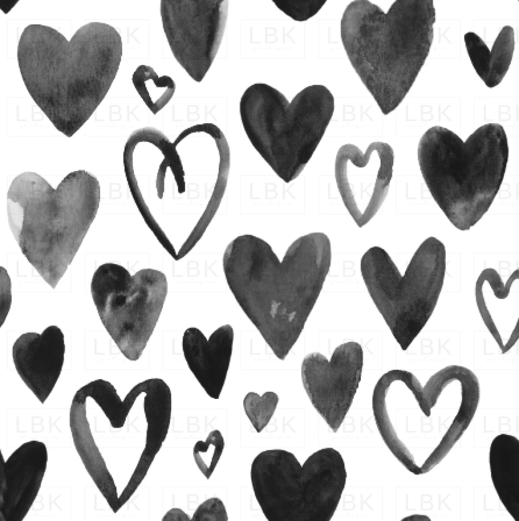 Black and White Hearts