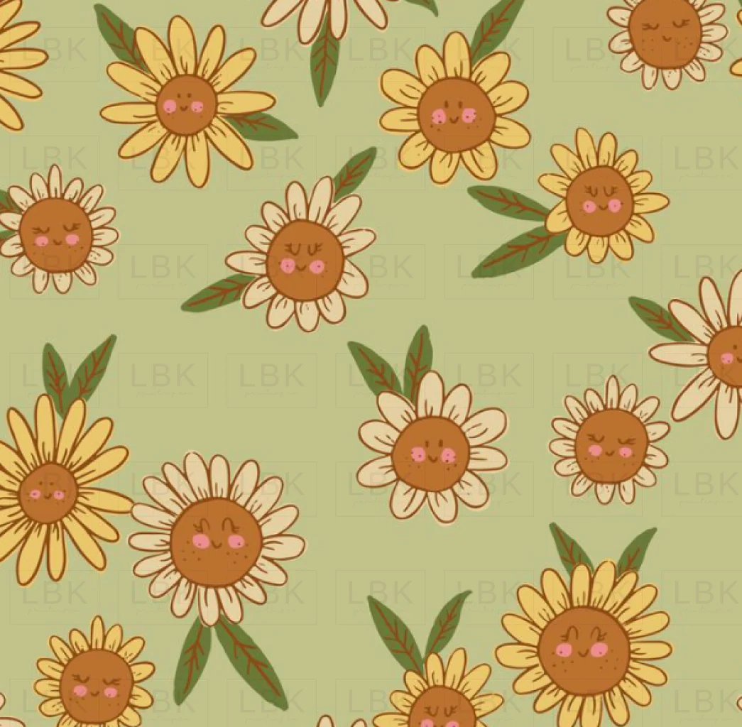 Blissful Flowers in Pistachio