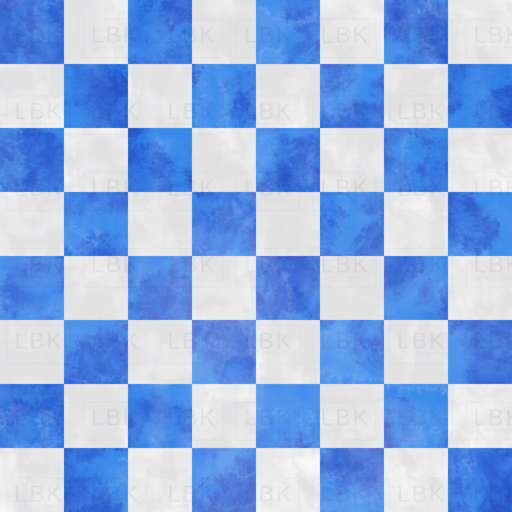 Blue gray watercolor checker