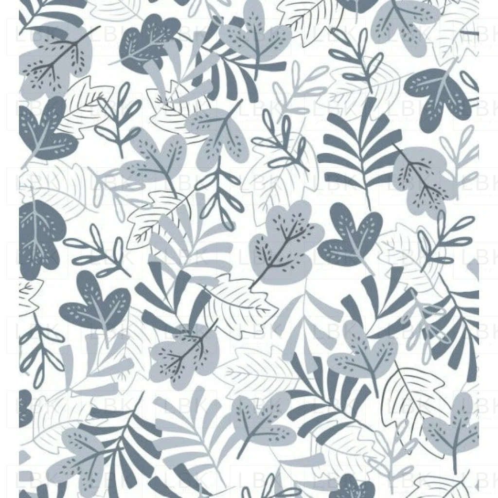 Blue Leaves Pattern