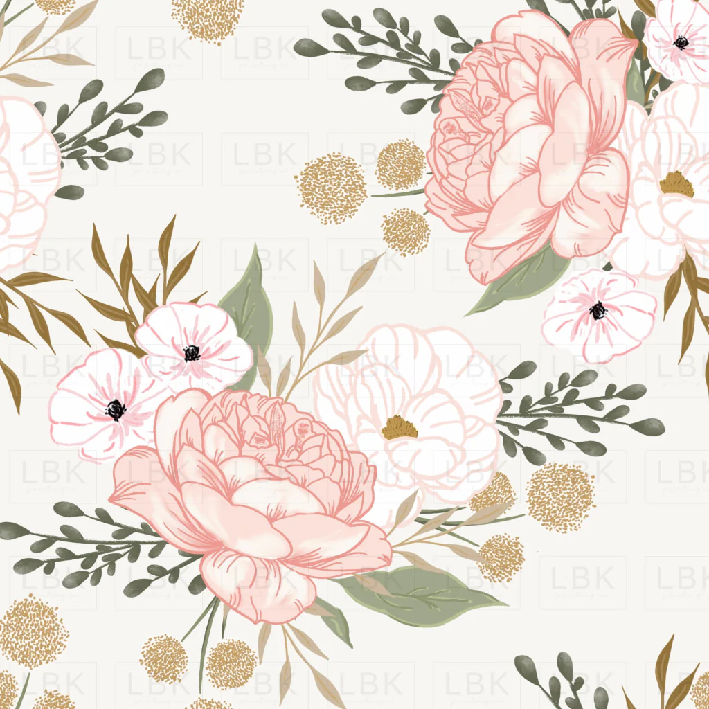 blush and gold floral