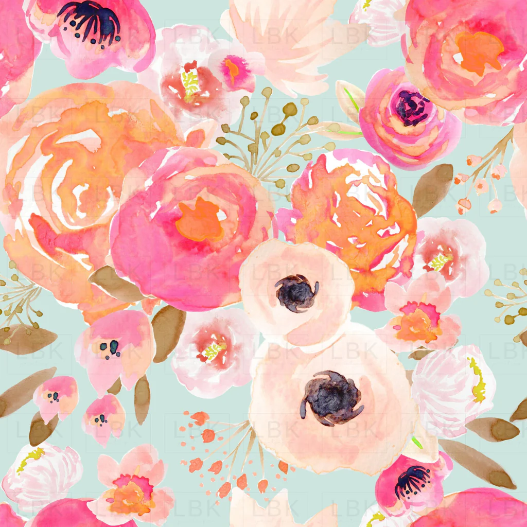 Blush Florals blue