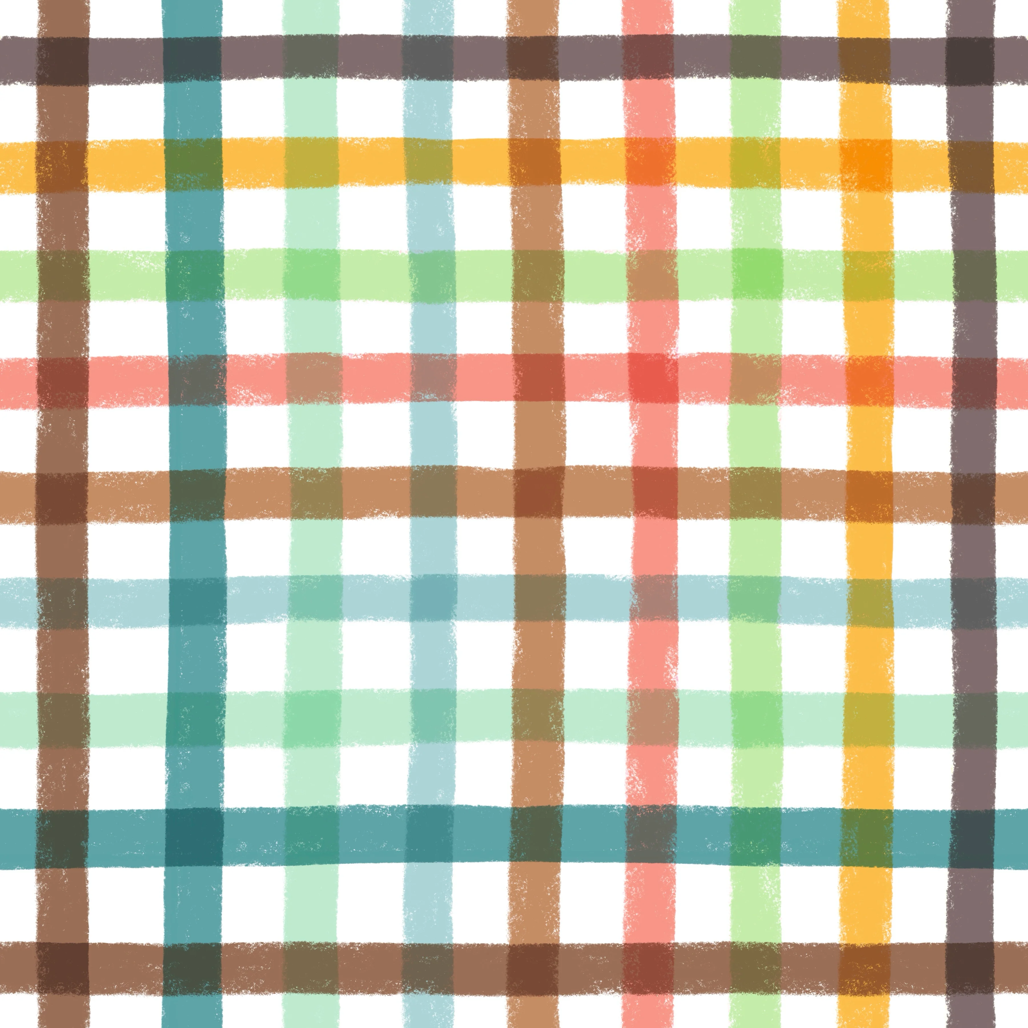 Boardwalk faded plaid white multi