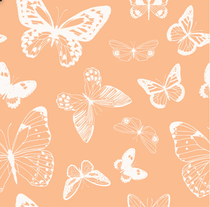Boho Butterflies in peach