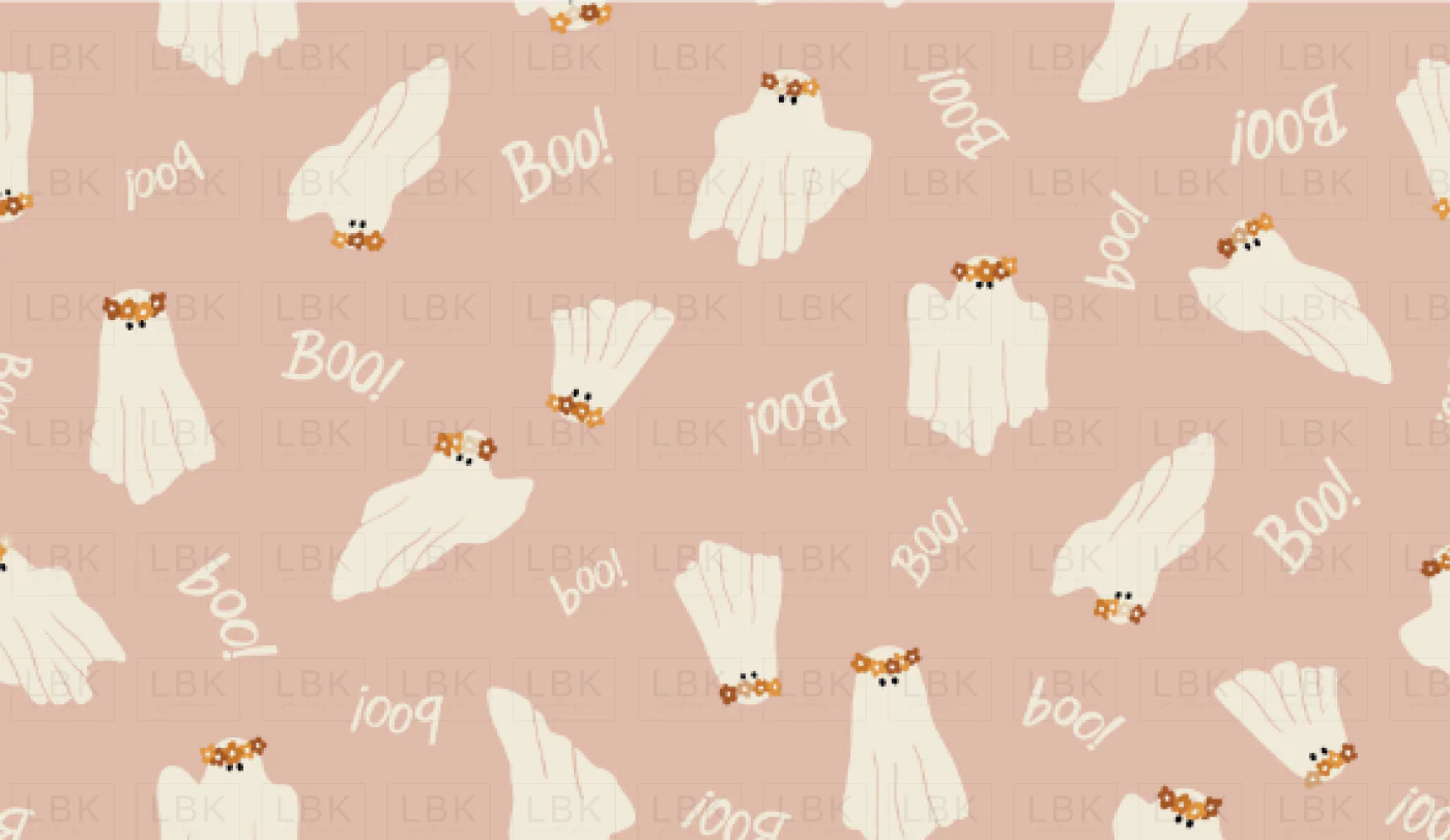 Boho Hippy ghosts on rose pink