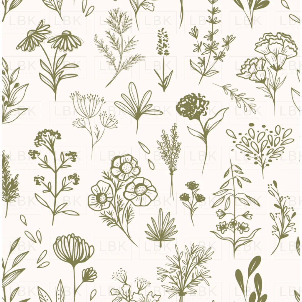 Botanical Nature Flowers Olive