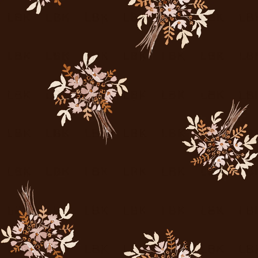 bouquet floral on espresso