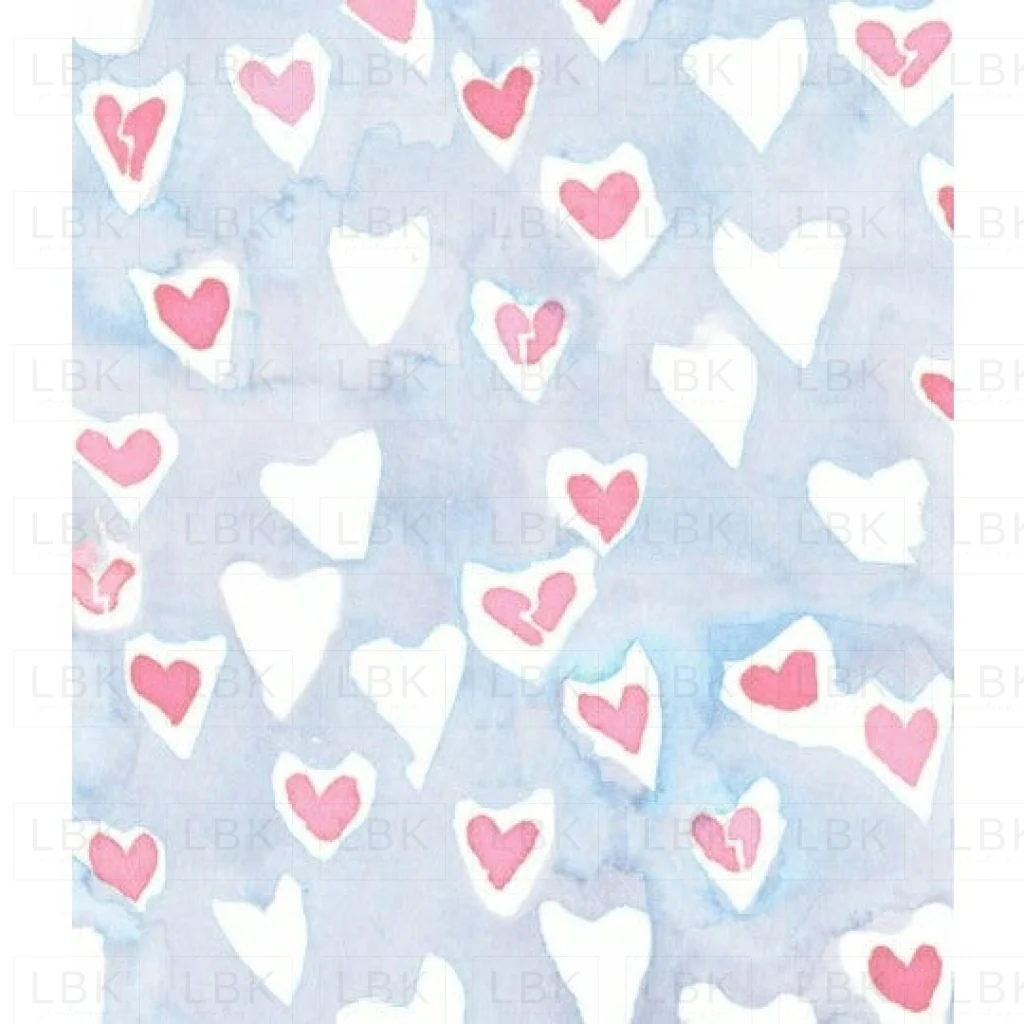 Broken hearts pale purple