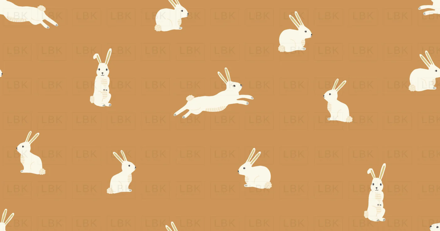 Bunny Rabbits on Honey Gold