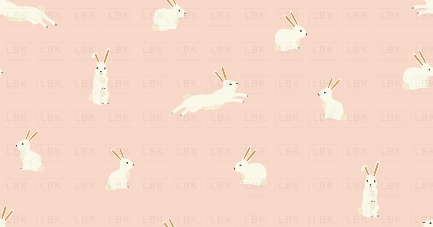 Bunny Rabbits on Light Pink
