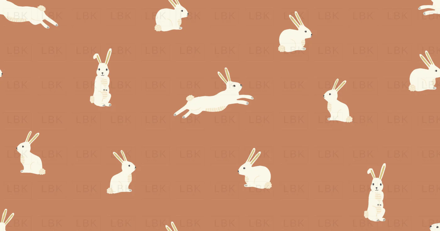 Bunny Rabbits on Terracotta