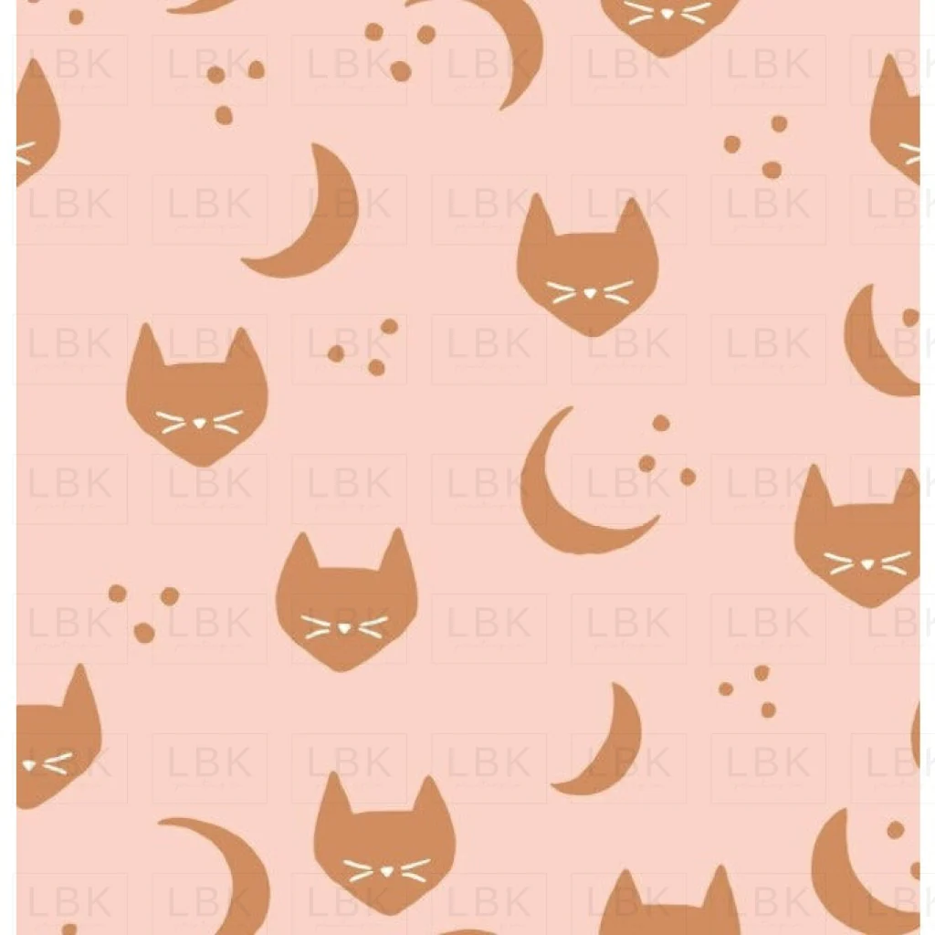 Cats and Moons (Tan)