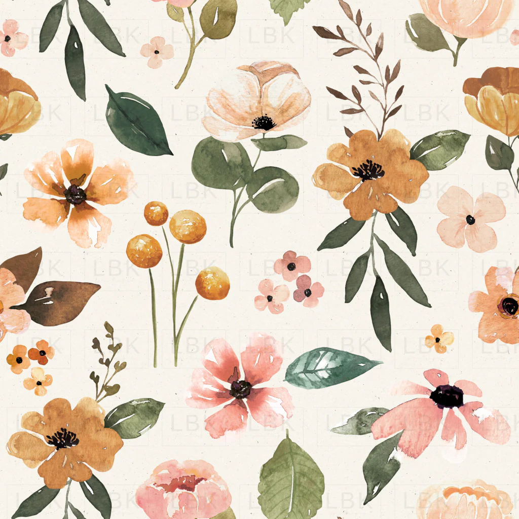 Charlotte Boho Flowers on Textured Cream