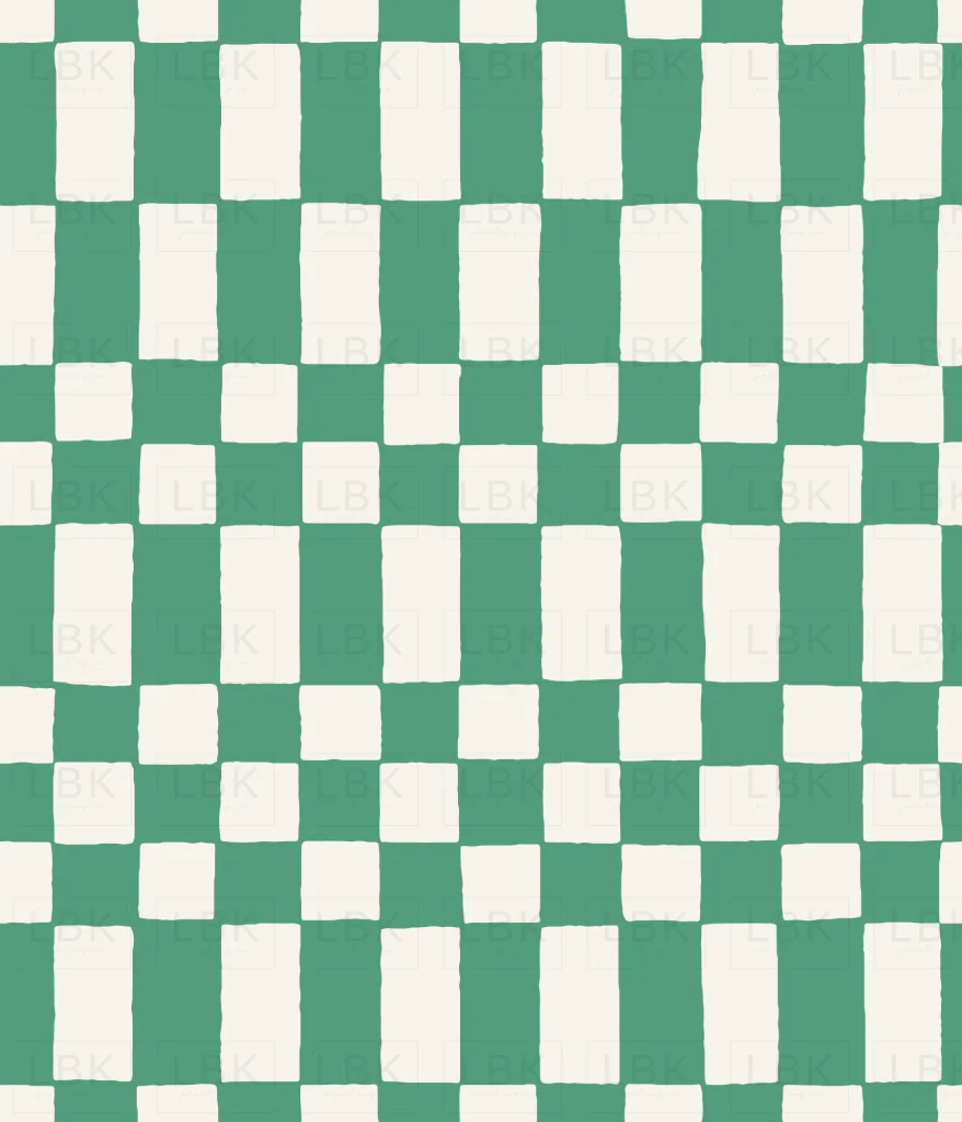 Checkerboard in Emerald Green