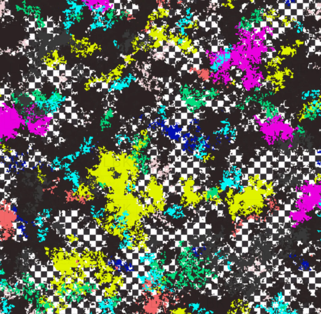 Checkered color splatter