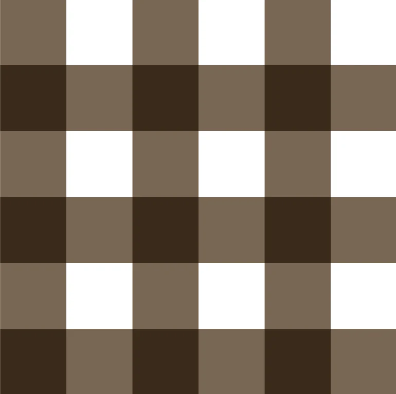 Chocolate Coffee Checkered Gingham