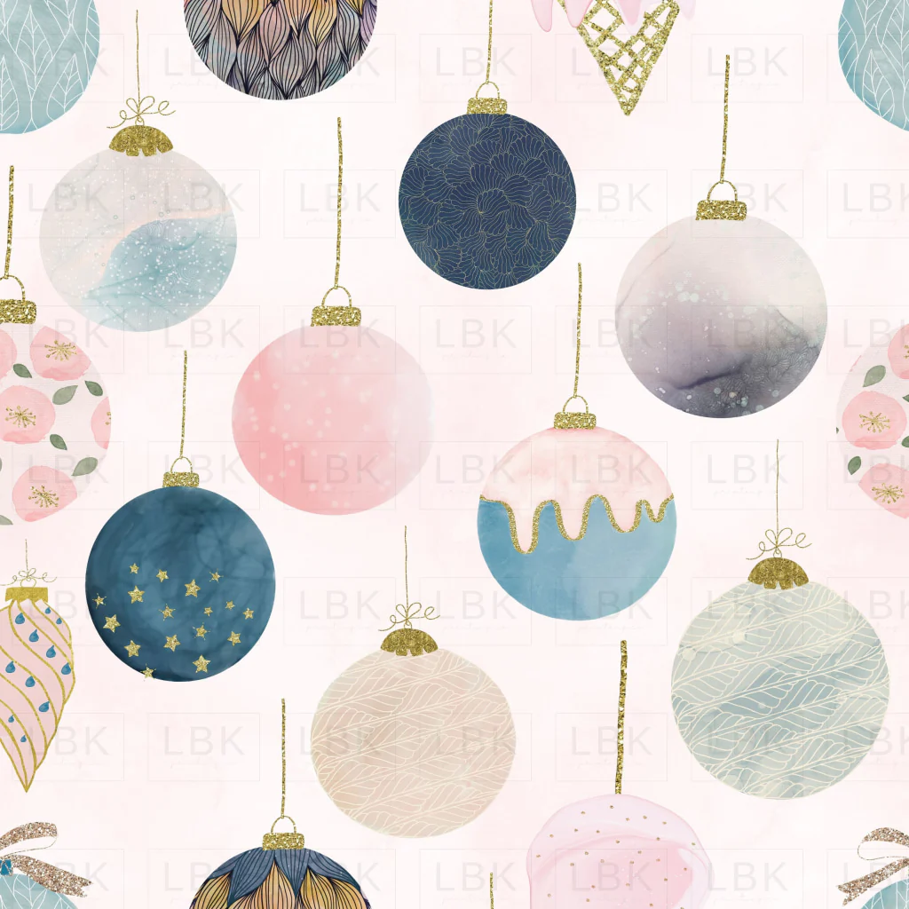 Christmas Ornaments on Blush