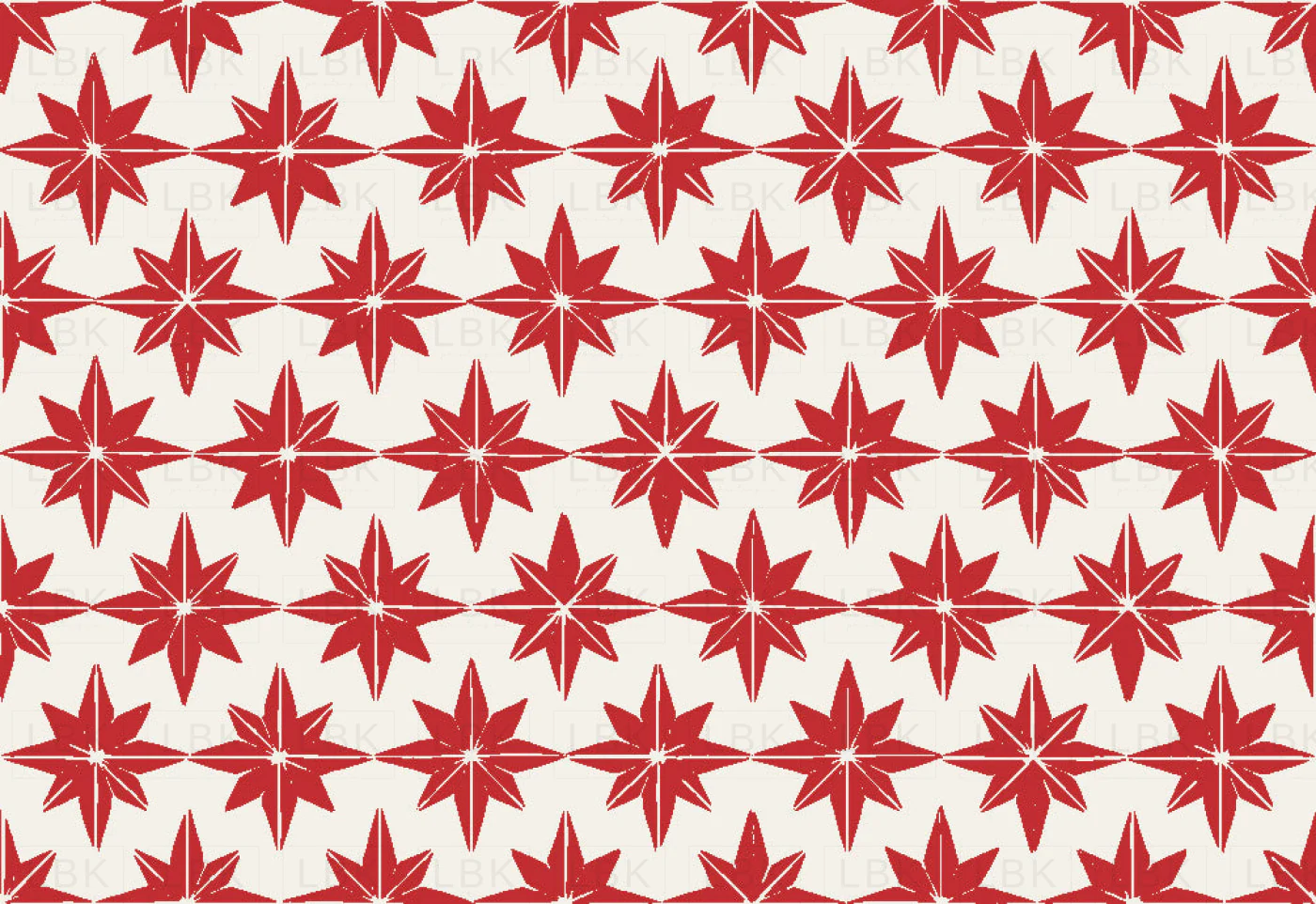 Christmas star tiles in red