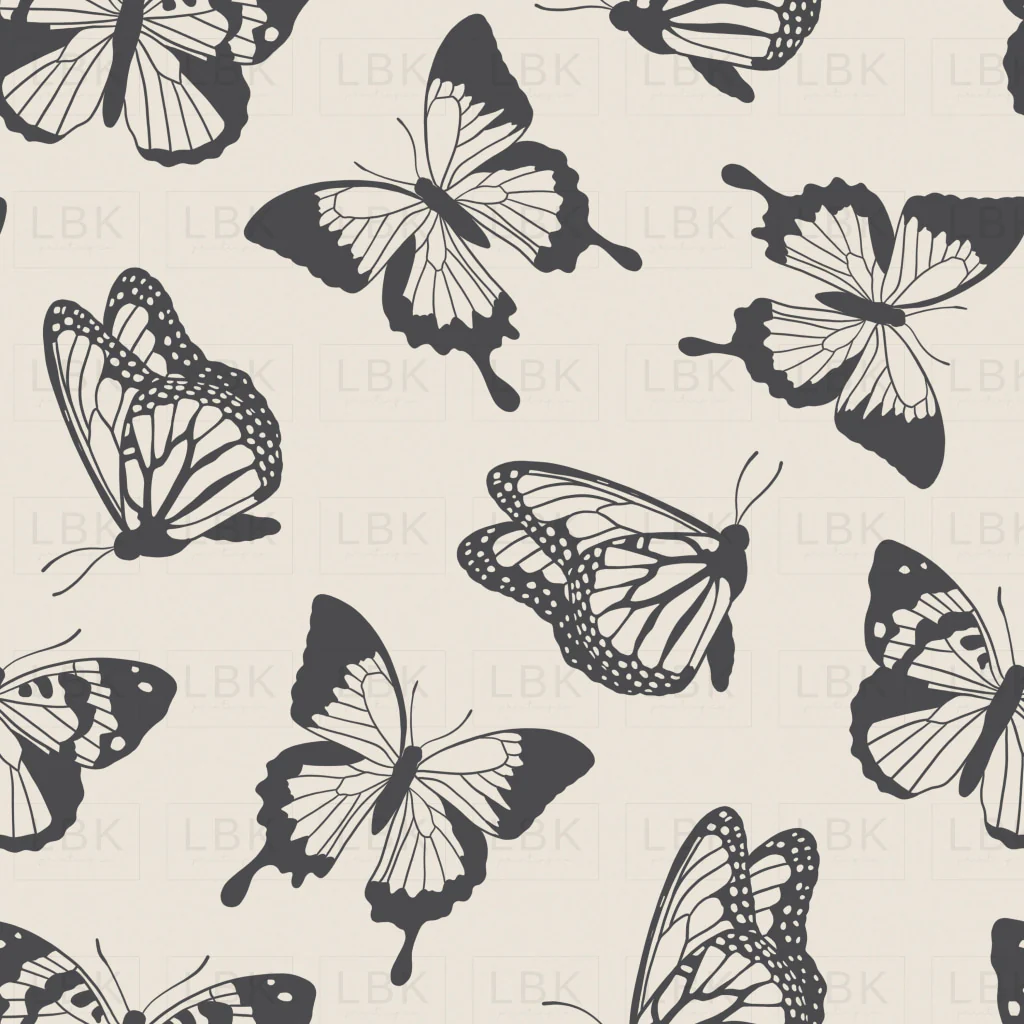 Claire Cream and Gray Butterfly