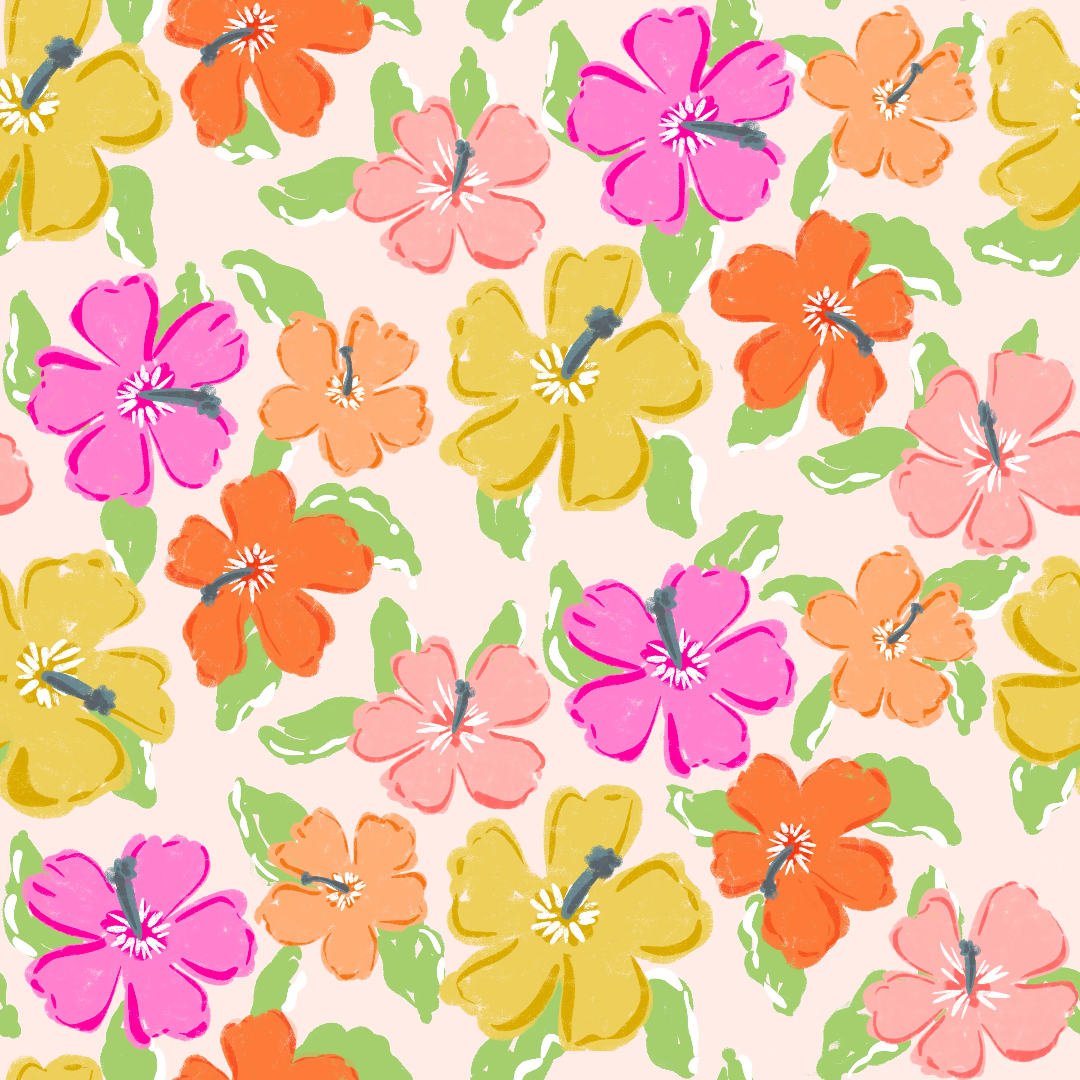 Coastal blooms lt pink green leaves