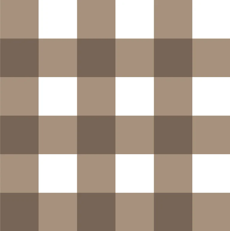 Coffee Latte Checkered Gingham