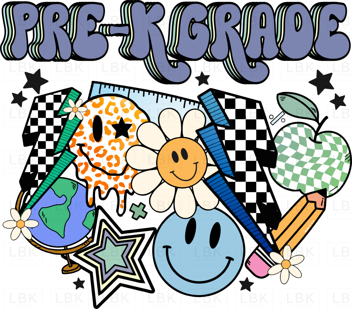 Blue Back to school - Pre K- DTF
