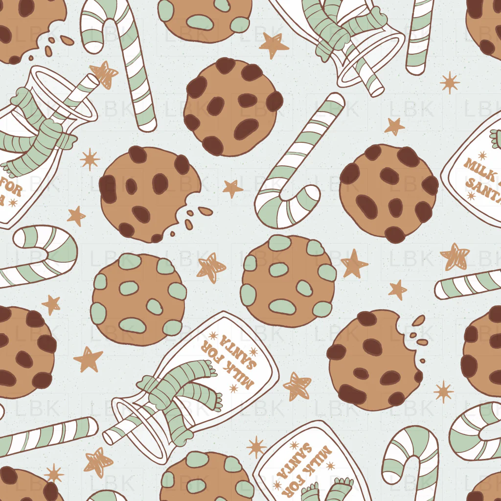 Milk for Santa pattern green
