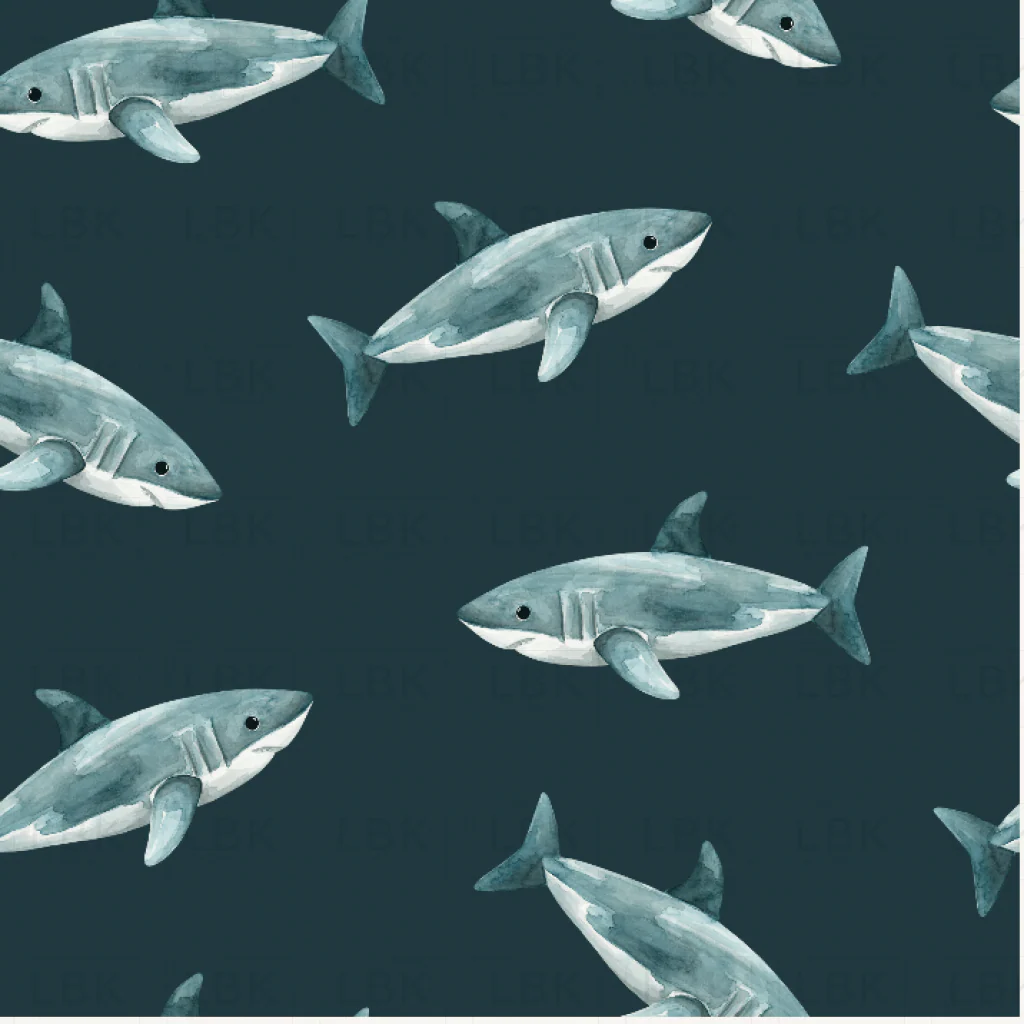 Pirates Ahoy Sharks Dark Blue