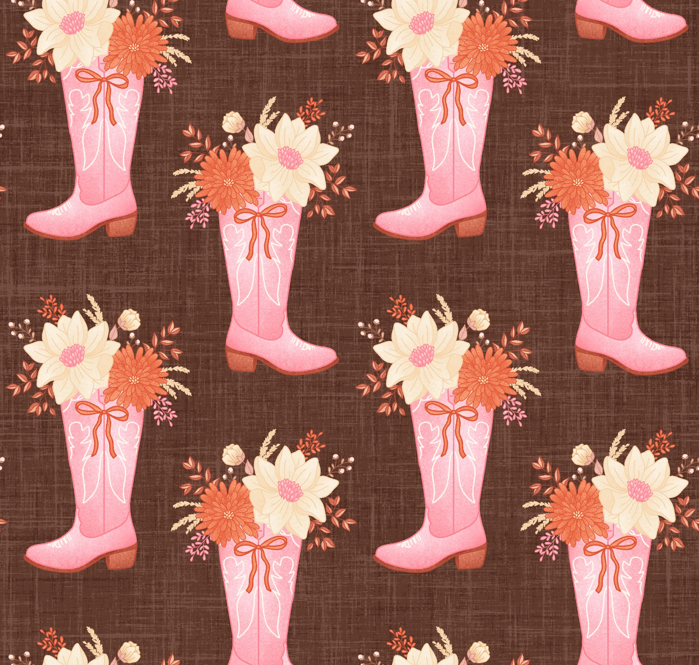 Cowboy Valentine Boots Brown