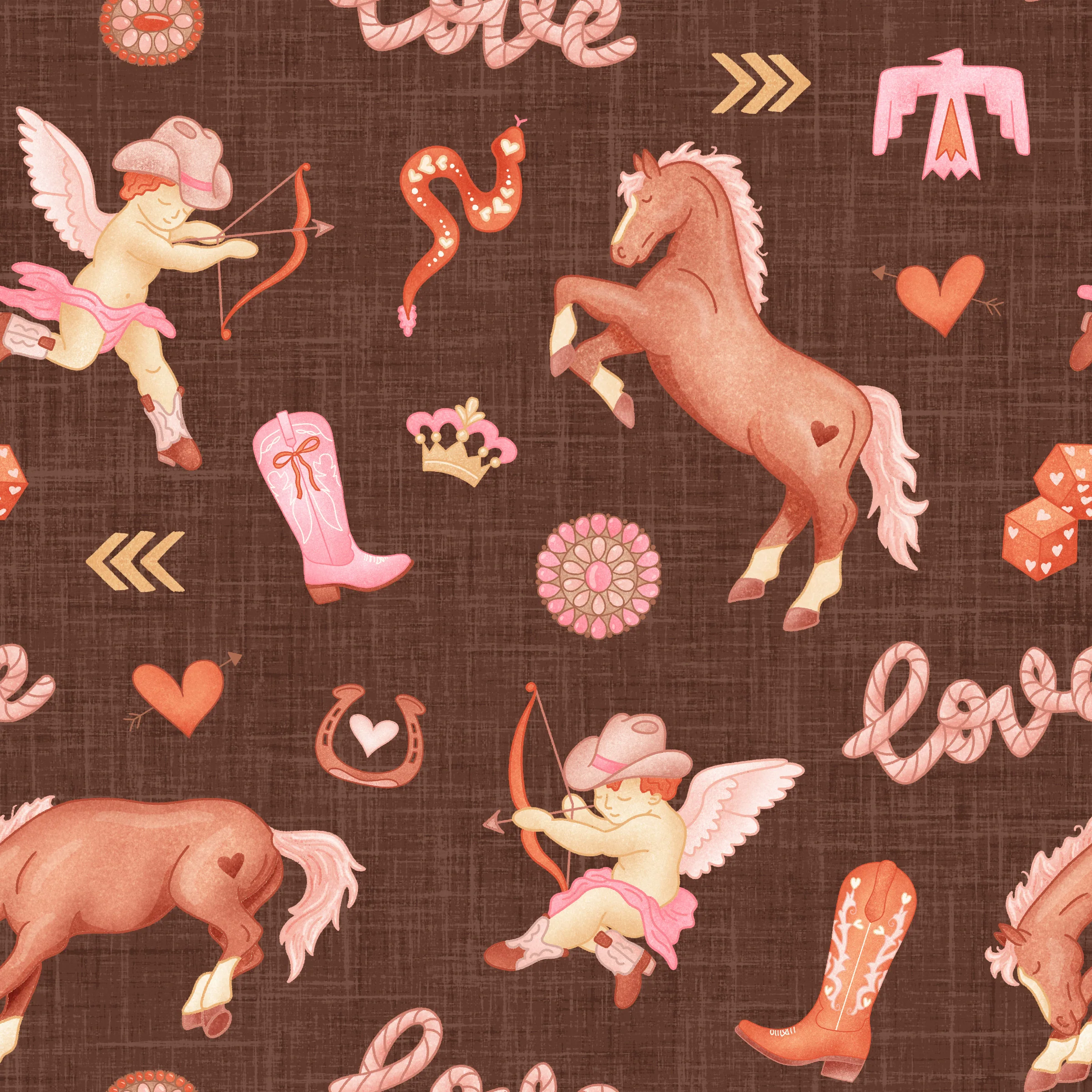 Cowboy Valentine Brown