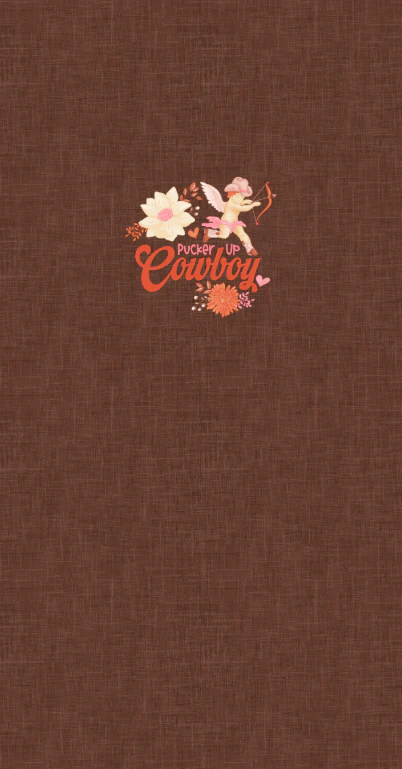 Cowboy Valentine Panel- Pucker Up Cowboy