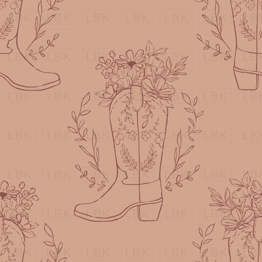 CowgirlBoot_Drawing_Pink