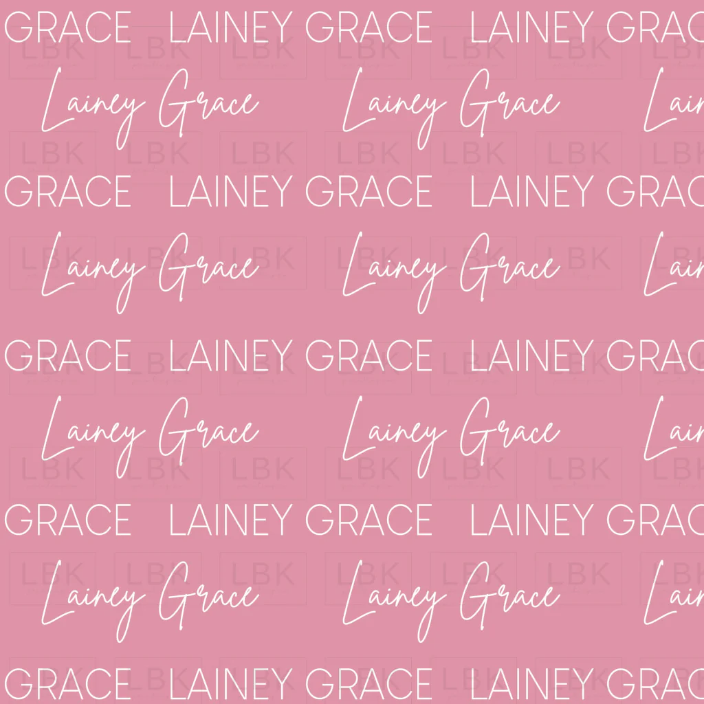 Personalized Name Fabric Option #1