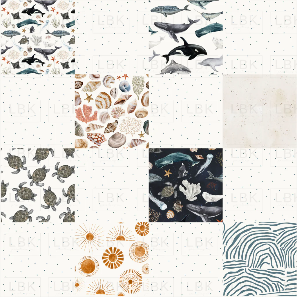 Deep Blue Sea Cheater Quilt