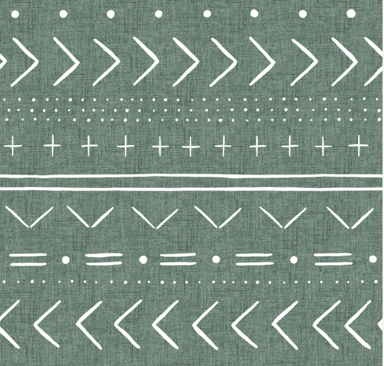 Dark Sage Mud Cloth