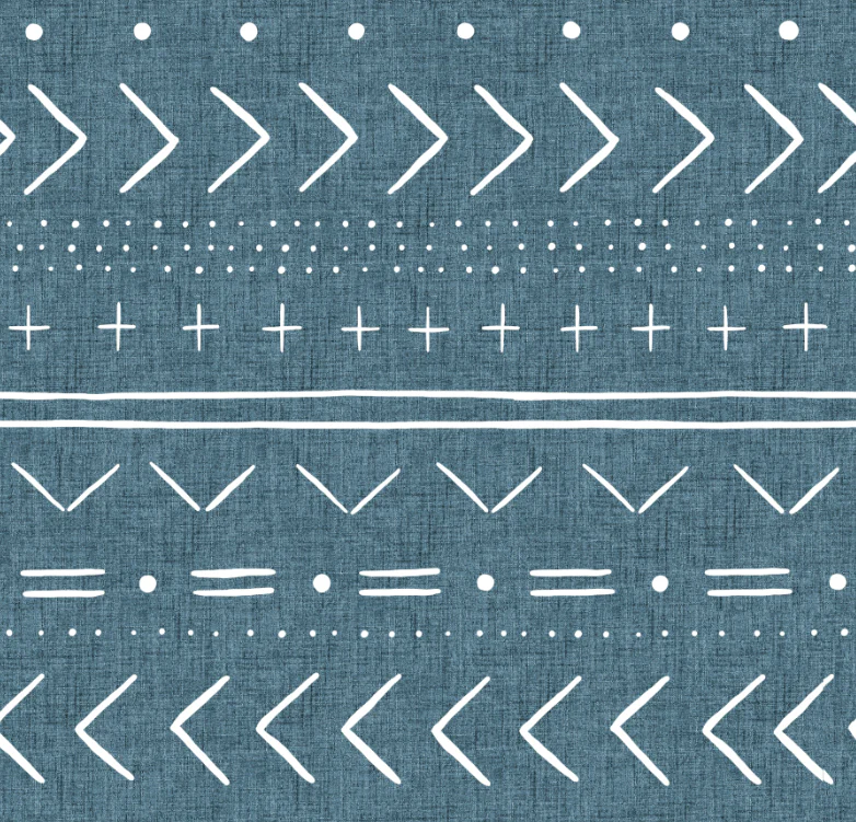 Denim Blue Mud Cloth