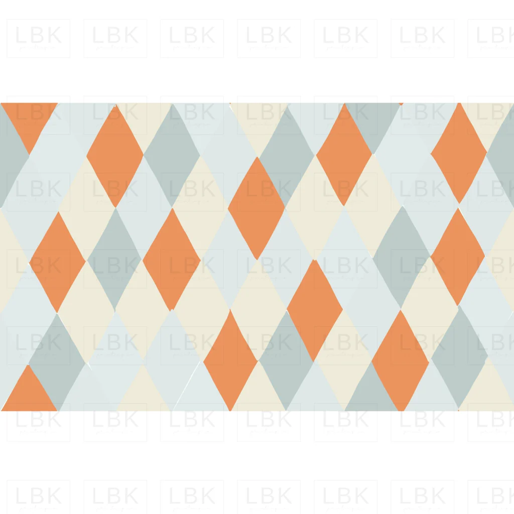 Diamond Wrapper in Blue and Papaya