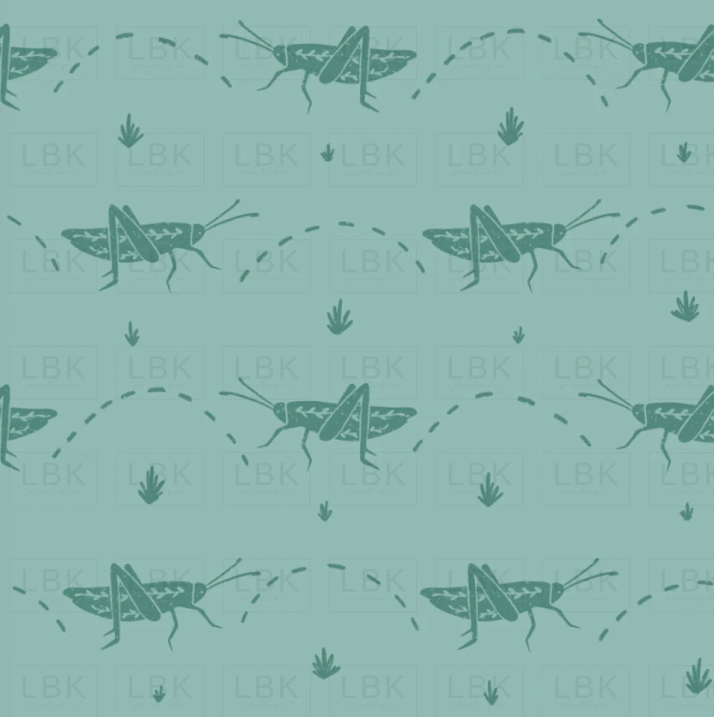 Doodlebug Hopping Grasshoppers Aqua Blue
