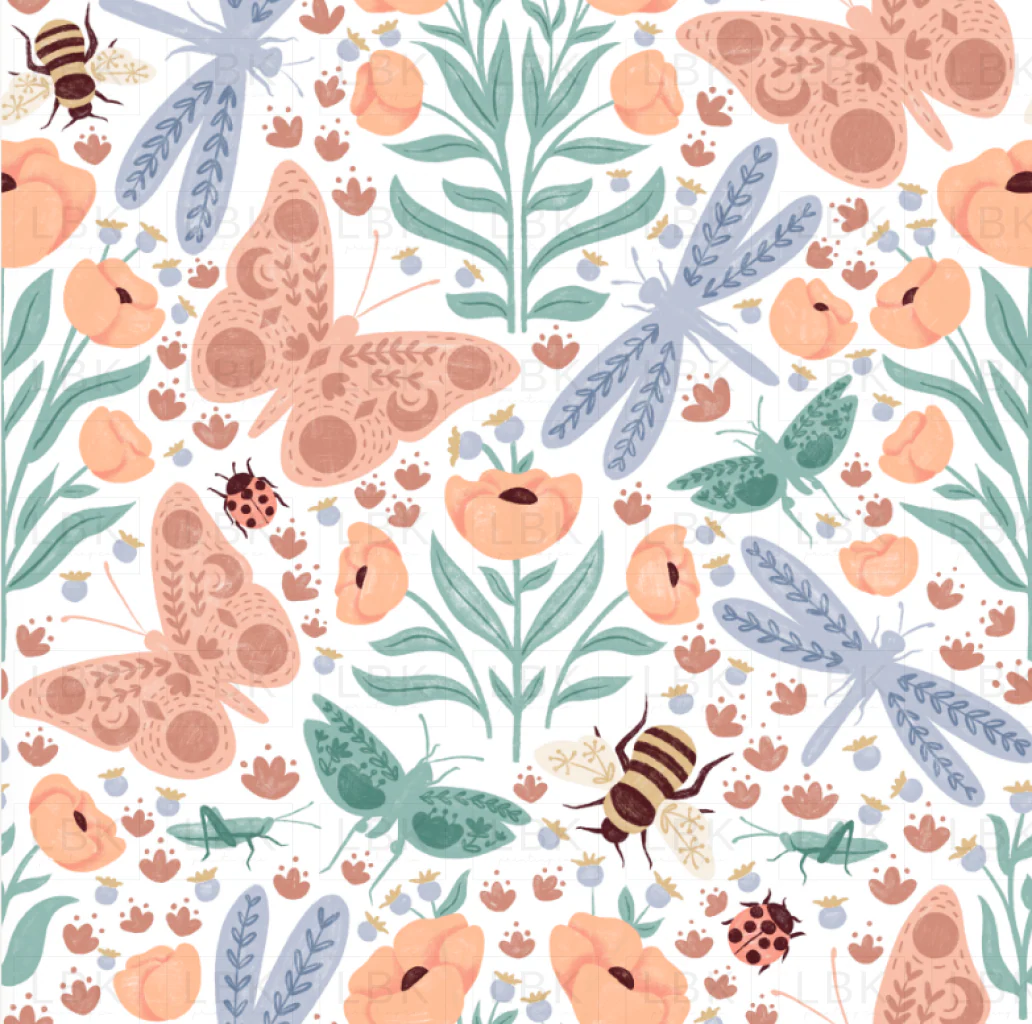 Doodlebug Springtime Dreams Peach Fuzz and Aqua Blue