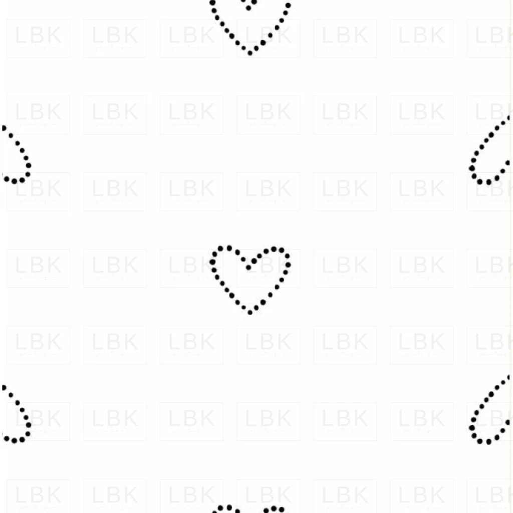 Dotted Hearts Large- Black and White