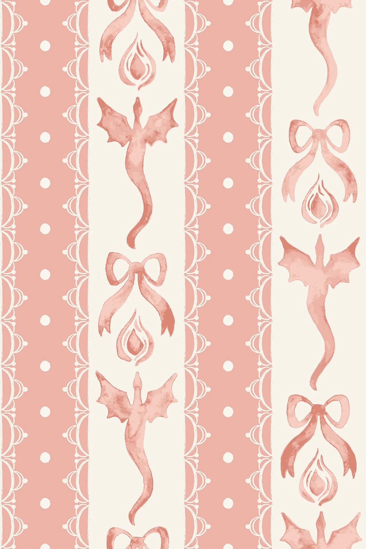 Dragon Lace Stripes Blossom Pink