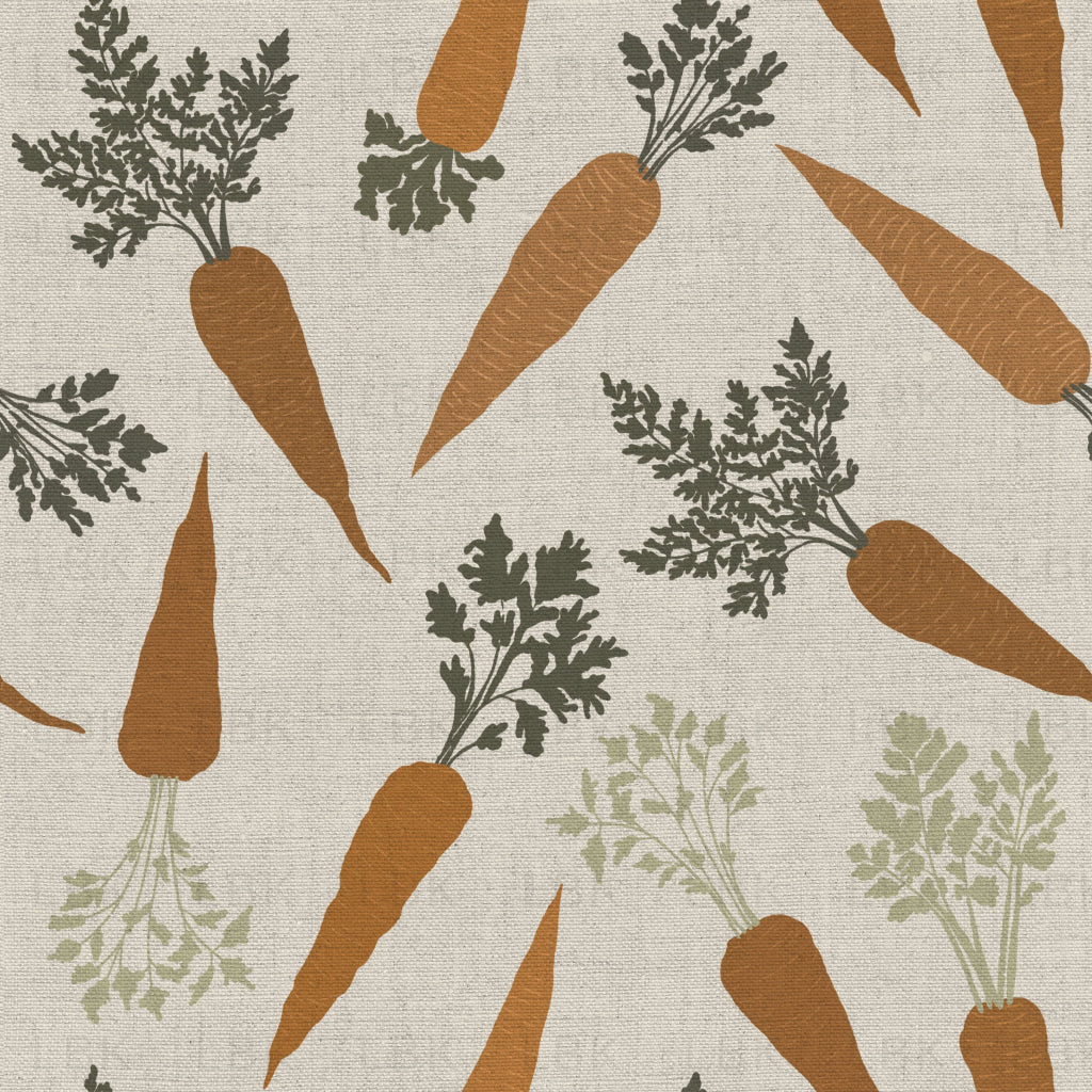 Easter Carrots on Linen Texture