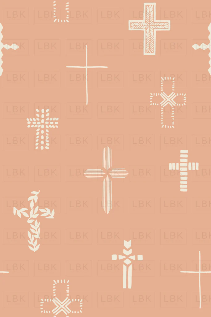Easter Cross in Peach