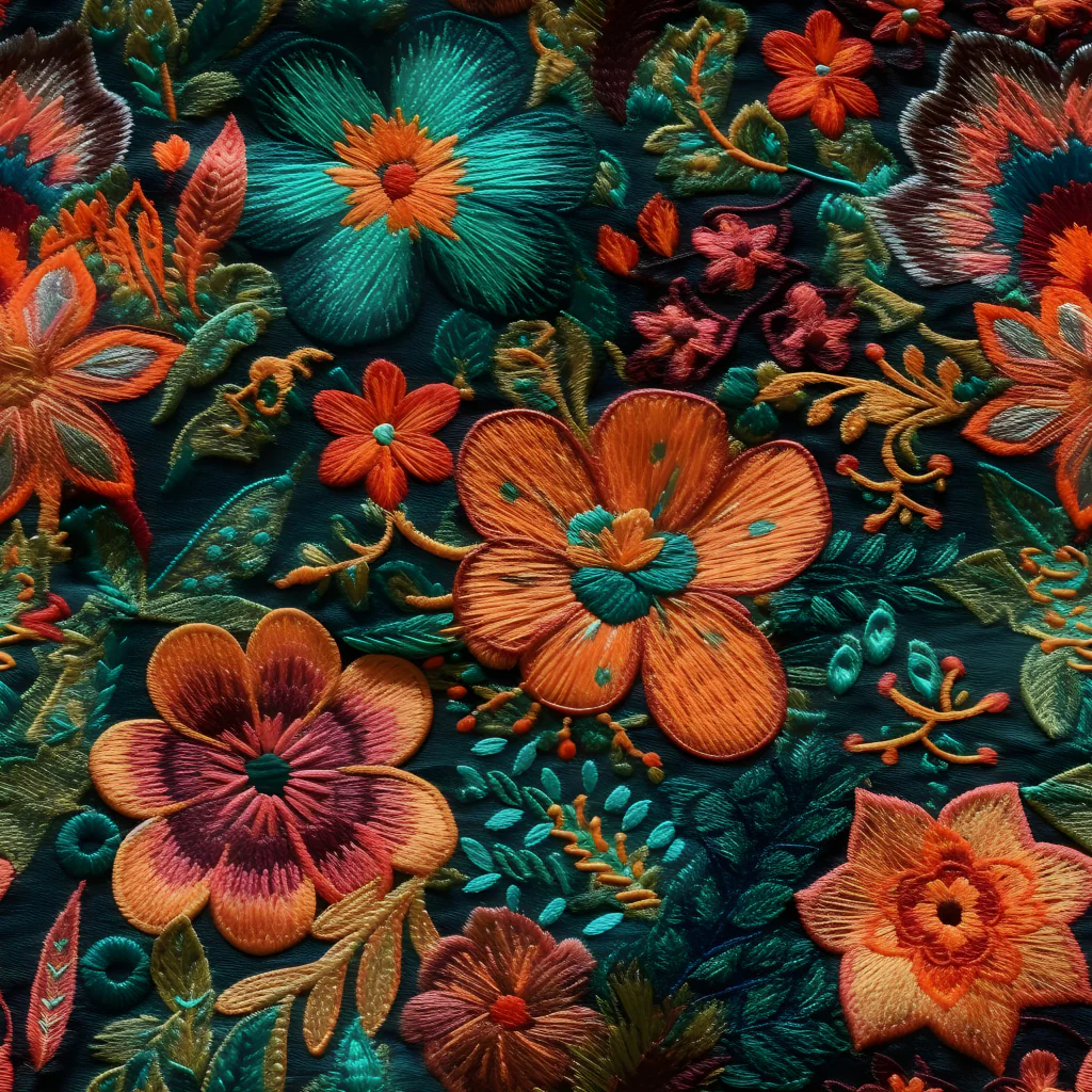 Embroidered Flowers