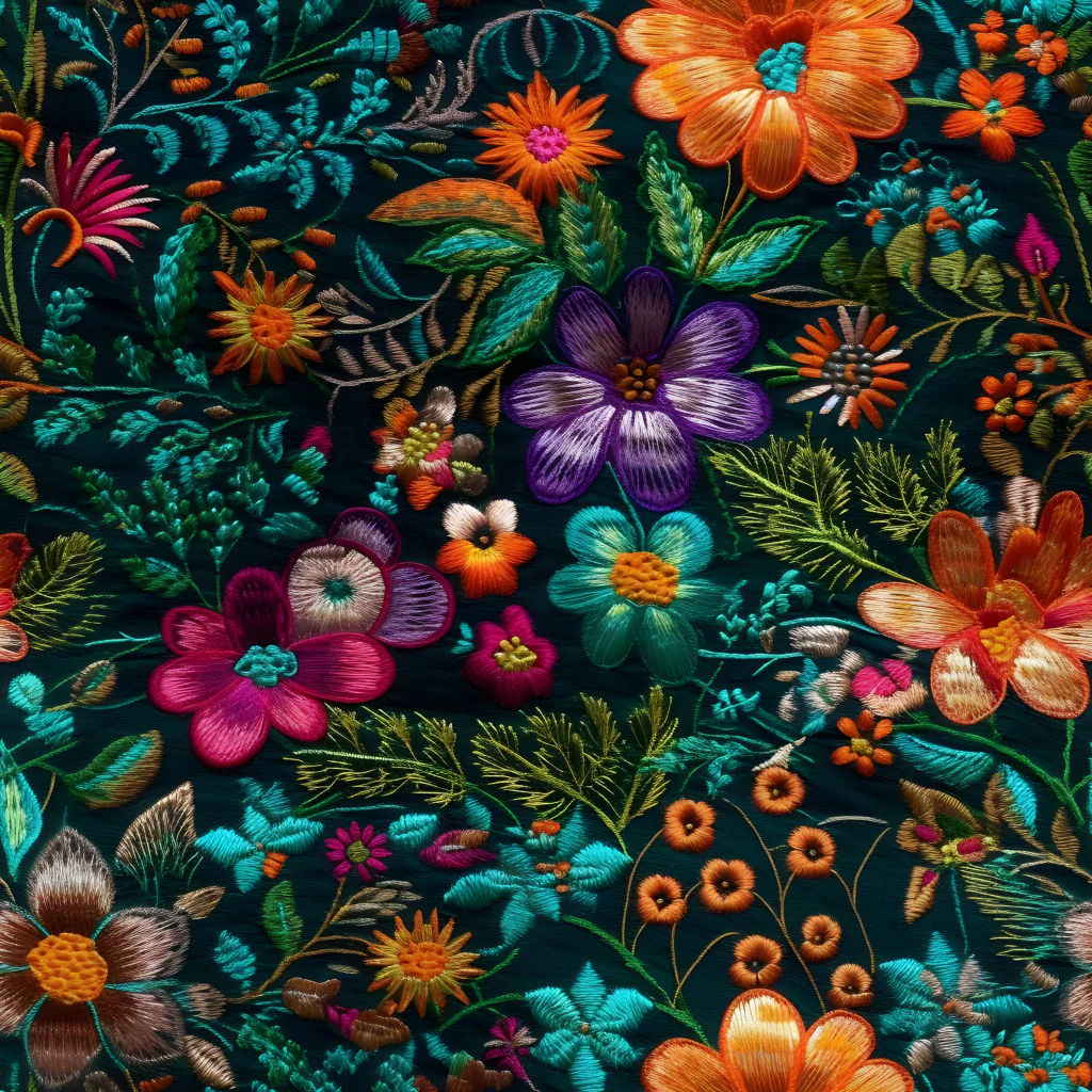 Embroidered Flowers 2